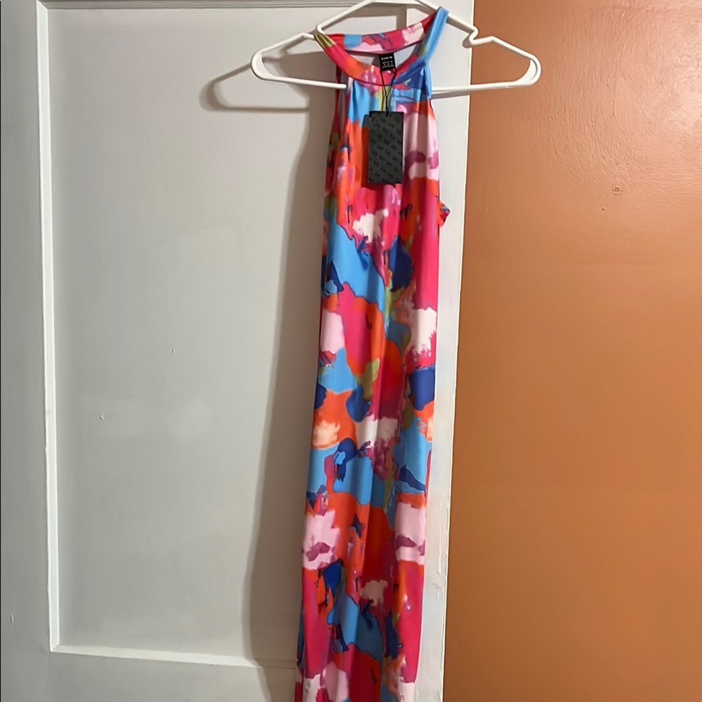 SHEIN Colorful Abstract Maxi Dress